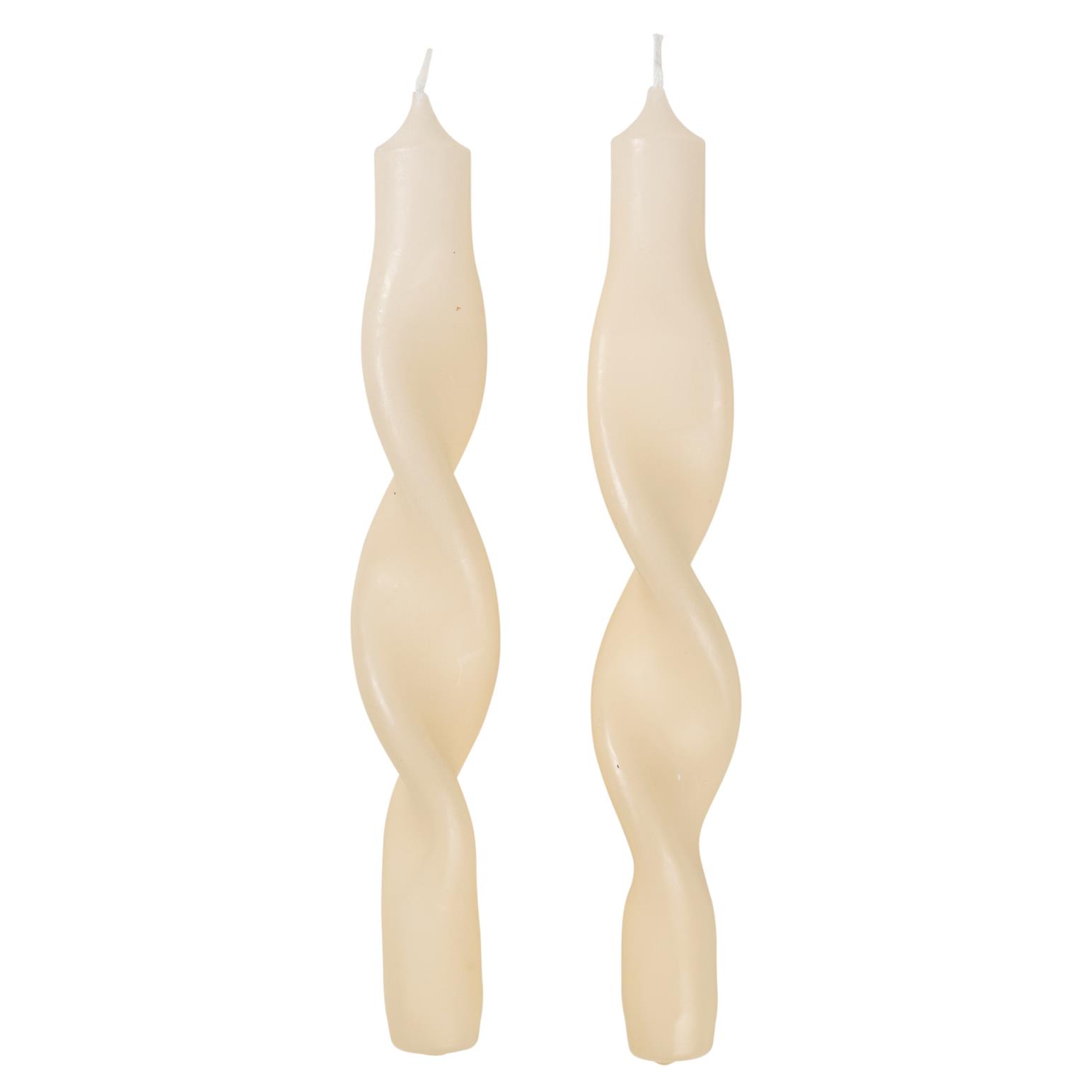 Broste Candle Twist Giftboxed Set Of 2 - Moonlight Haze